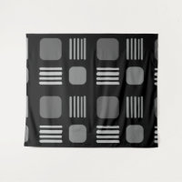 Mid-Century Modern Squares Lines Dark Gray