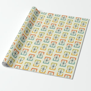 Mid Century Modern Sternenexplosionsschalen Geschenkpapier