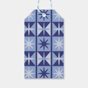 Mid Century Modern Sternenmuster Geschenkanhänger