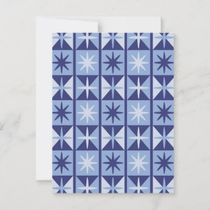 Mid-Century-Modern-Sternenmuster Postkarte
