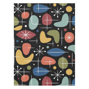 Mid-Century-Modern-Sternenmuster Tischdecke