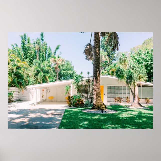 Mid Century Modern Style Beach Zuhause Poster (Vorne)