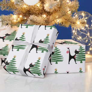 Mid-century Modern Weihnachten 1950er Jahre Atomka Geschenkpapier