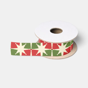Mid Century Modern Weihnachten Retro Sternenexplos Satinband