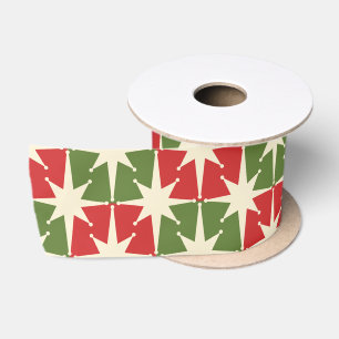 Mid Century Modern Weihnachten Retro Sternenexplos Satinband