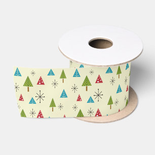 Mid Century Modern Weihnachtsbäume Satinband