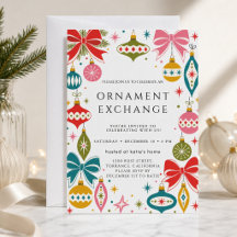 Mid Century Modern Weihnachtsbaumschmuck-Tauschpar