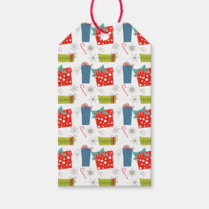 Mid Century Modern Weihnachtsgeschenk & Zuckerrohr Geschenkanhänger