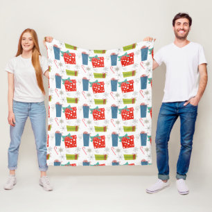 Mid Century Modern Weihnachtsgeschenk & Zuckerstan Fleecedecke