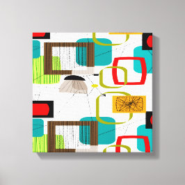Mid Century Modern Wrapped Canvas Abstract #16 Leinwanddruck