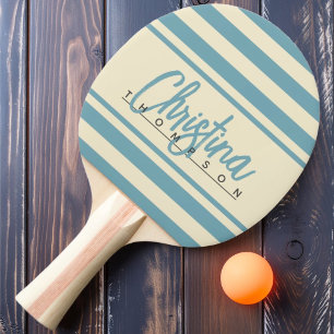 Mid-Century Polo Banner Warmes Aqua Nachmittags Na Tischtennis Schläger