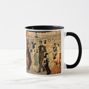Mid Century Retro 40er Halloween Martini-Party Tasse