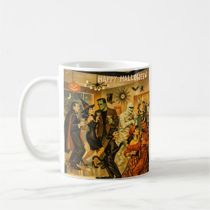 Mid Century Retro 50er Halloween Martini-Party Kaffeetasse
