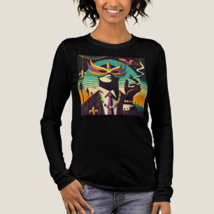Mid Century Retro 60er Mardi Gras Der rauchende Ma Tri-Blend Shirt