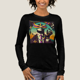 Mid Century Retro 60s Mardi Gras The Smoking Man Tri-Blend Shirt