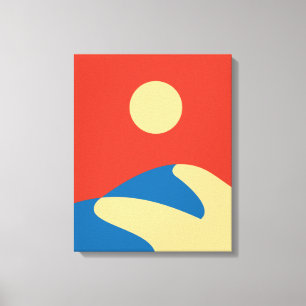 Mid Century Sahara Wüste, Mod Wall Art, Sun Leinwanddruck