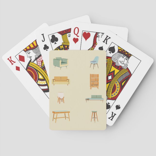 Mid Century Shuffle: Retro Modern Playing Cards Spielkarten (Rückseite)
