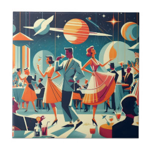 Mid Century Space Age Cocktailparty Fliese