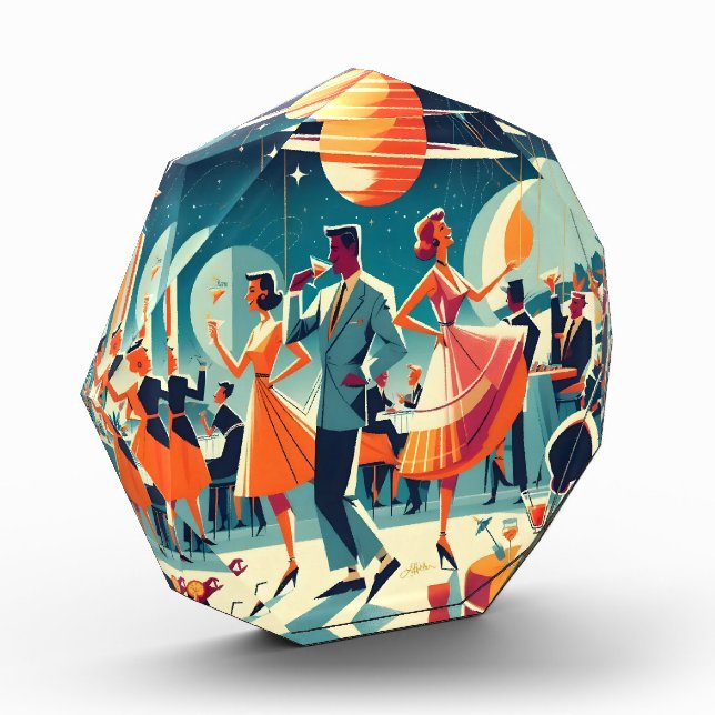 Mid Century Space Age Cocktailparty Fotoblock (Links)
