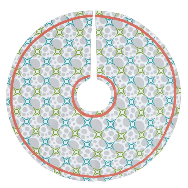 Mid Century Stars Polyester Weihnachtsbaumdecke (Vorderseite)