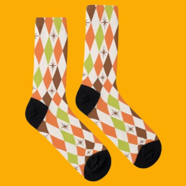Mid Century Vibes - Retro Geometric Crew Socks Socken (Von Creator hochgeladen)