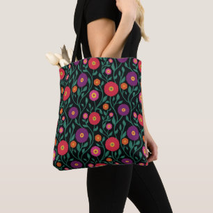 Mid-Century Vine Flower Garten-Girlande Midnight