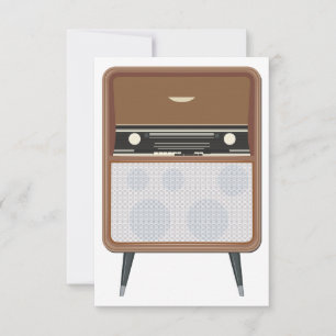 Mid-Century-Vintage-Radio Retro-Musikliebhaber Einladung