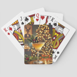 Mid Century Weihnachten Merry & Bright Cocktail  Spielkarten