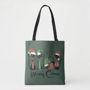 Mid Century Weihnachtskatzen im Atomic Stil der 50