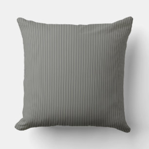Mid Gray Ticking Strip Cushion Kissen