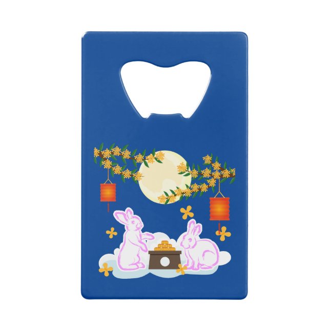 Mid Herbst Festival Moon Rabbit Mooncake Osmanthus Geldbeutel Flaschenöffner (Vorderseite)