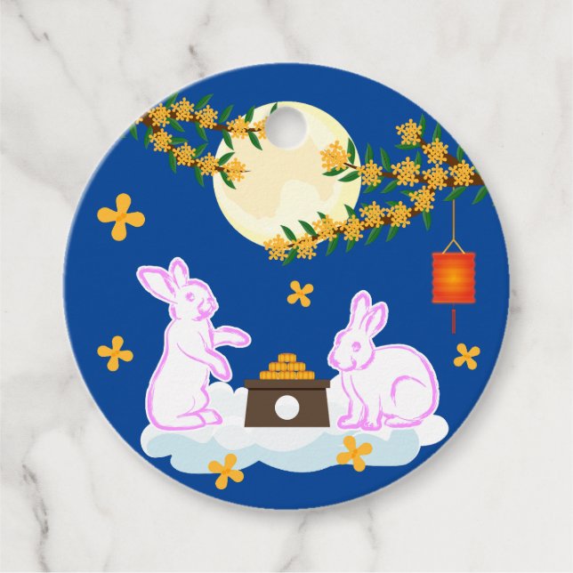 Mid Herbst Festival Moon Rabbit Mooncake Osmanthus Geschenkanhänger (Vorderseite)
