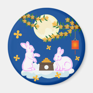 Mid Herbst Festival Moon Rabbit Mooncake Osmanthus Magnet
