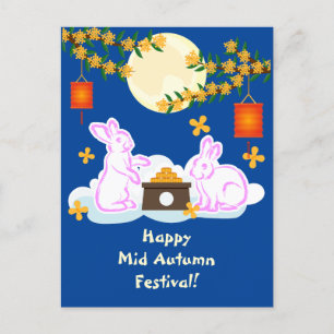 Mid Herbst Festival Moon Rabbit Mooncake Osmanthus Postkarte