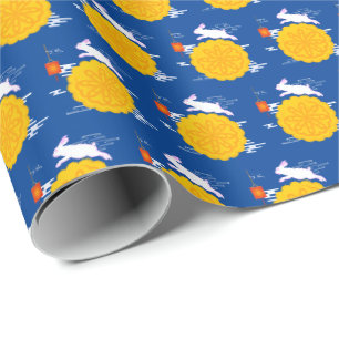 Mid Herbst Festival Mooncake Jumping Moon Rabbit Geschenkpapier