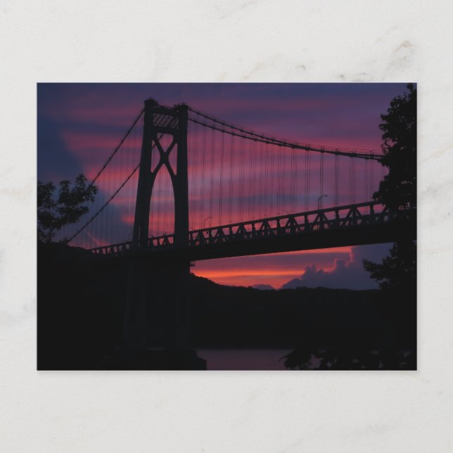 Mid-Hudson Bridge Sunset Postkarte (Vorderseite)