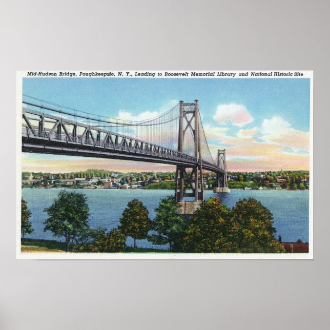 Mid-Hudson-Brücke bis Roosevelt Nat'l Historic Poster (Vorne)