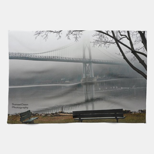 Mid-Hudson-Brücke Geschirrtuch (Horizontal)