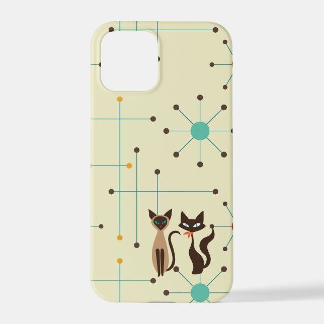 Mid Mod Cats Handy Case iPhone Hülle (Rückseite)