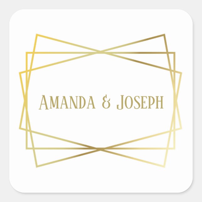 Mid Mod Design - Quadrat-Aufkleber Quadratischer Aufkleber (Vorderseite)