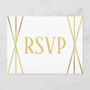 Mid Mod Design - RSVP/Antwort zur Abendessensauswa Postkarte