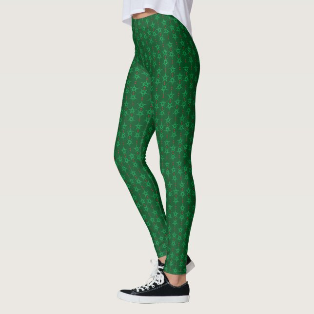 Mid Mod Garland Green Leggings (Links)