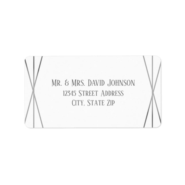 Mid Mod Grau Design - Adressetikett (Vorne)