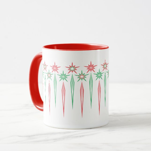 Mid Mod Icicles Classic 11oz. Tasse (Vorderseite Links)