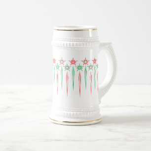 Mid Mod Icicles Stein Bierglas