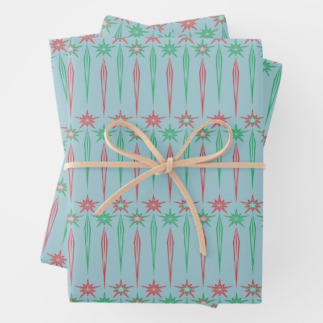 Mid Mod Icicles Wrapper Geschenkpapier Set (Beispiel)