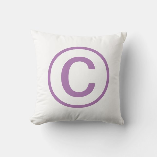 Mid-Mod Lavender Copyright Kissen (Vorderseite)