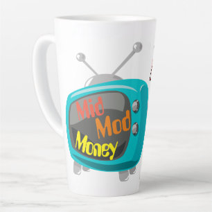 Mid Mod Money Retro TV Milchtasse