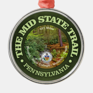 Mid Staat Trail (rd) Ornament Aus Metall