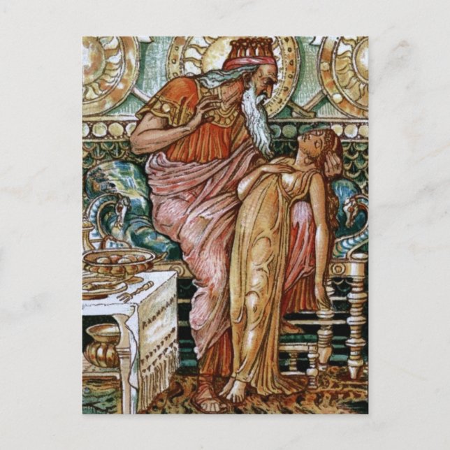 Midas' Tochter wurde Gold Postkarte (Vorderseite)